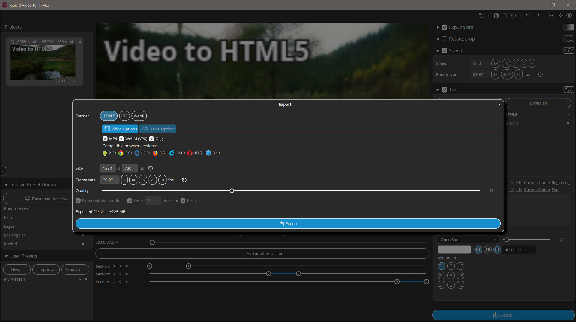 liquivid Video to HTML5 screenshot 4