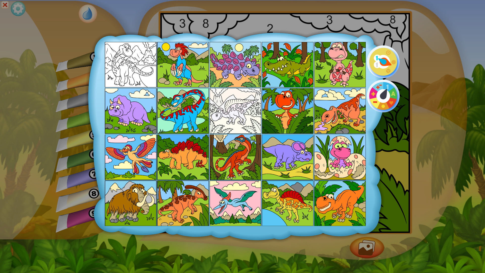 Color by Numbers - Dinosaurs screenshot 2