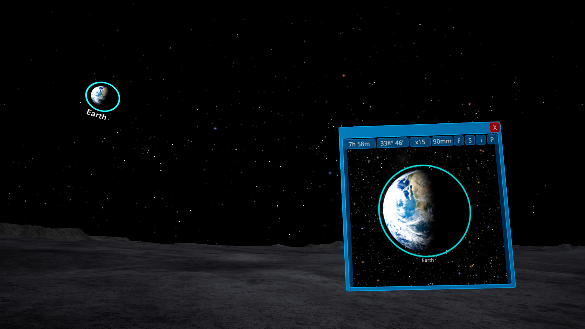 Virtual telescope screenshot 2