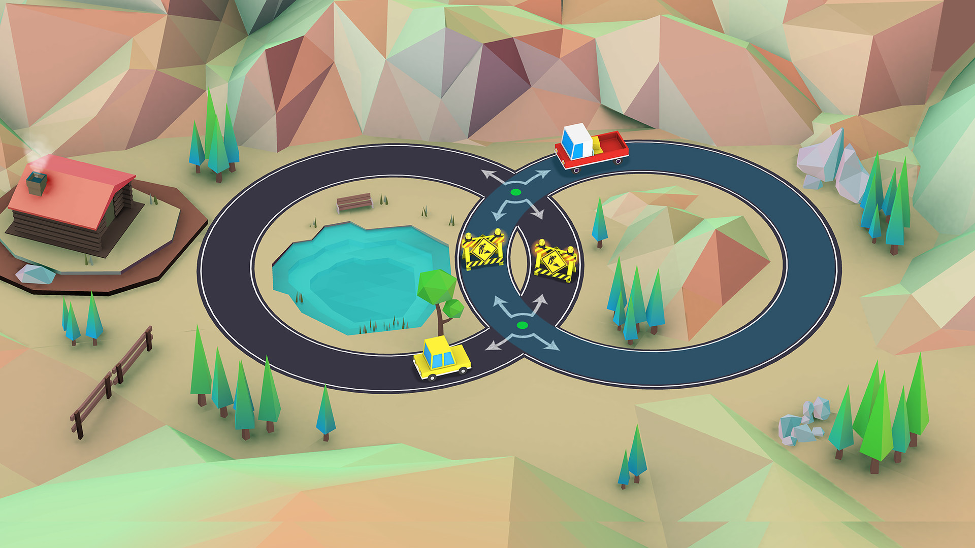 Car Puzzle: Round Ways screenshot 1