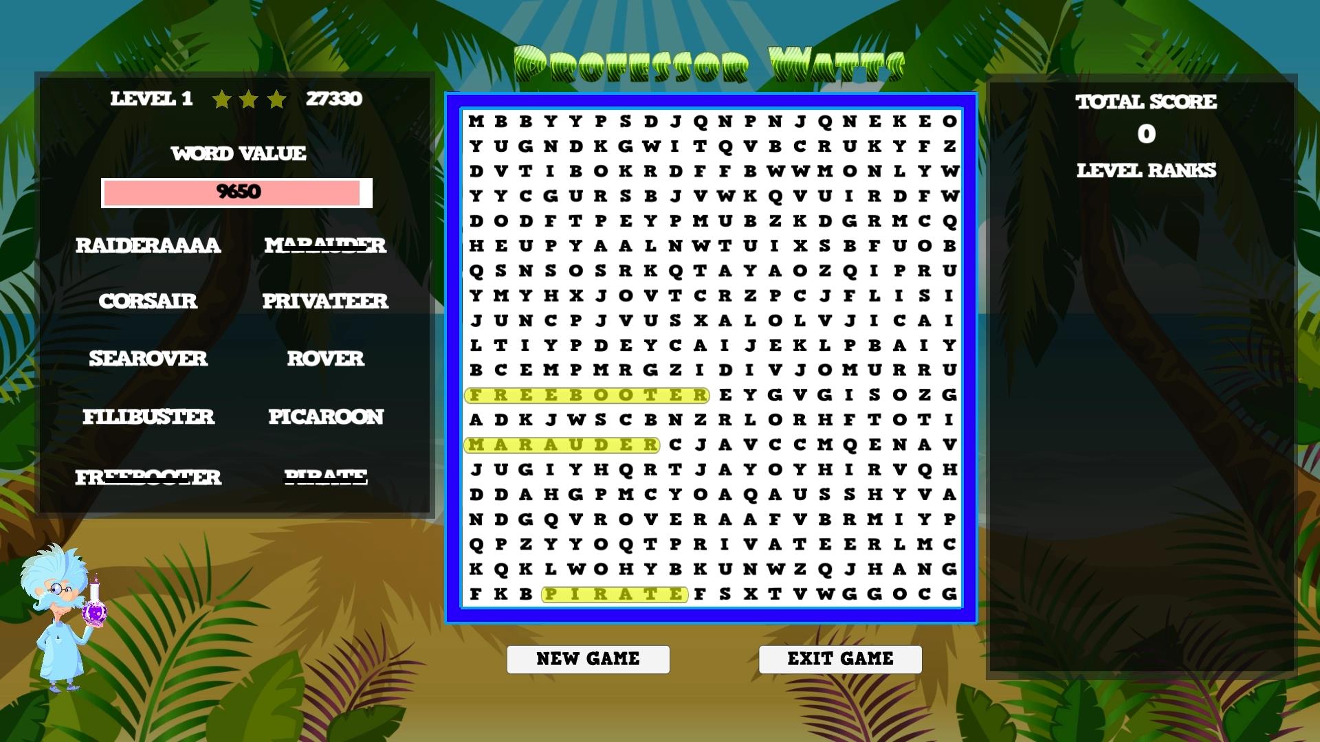 Professor Watts Word Search: Pirates Life screenshot 2