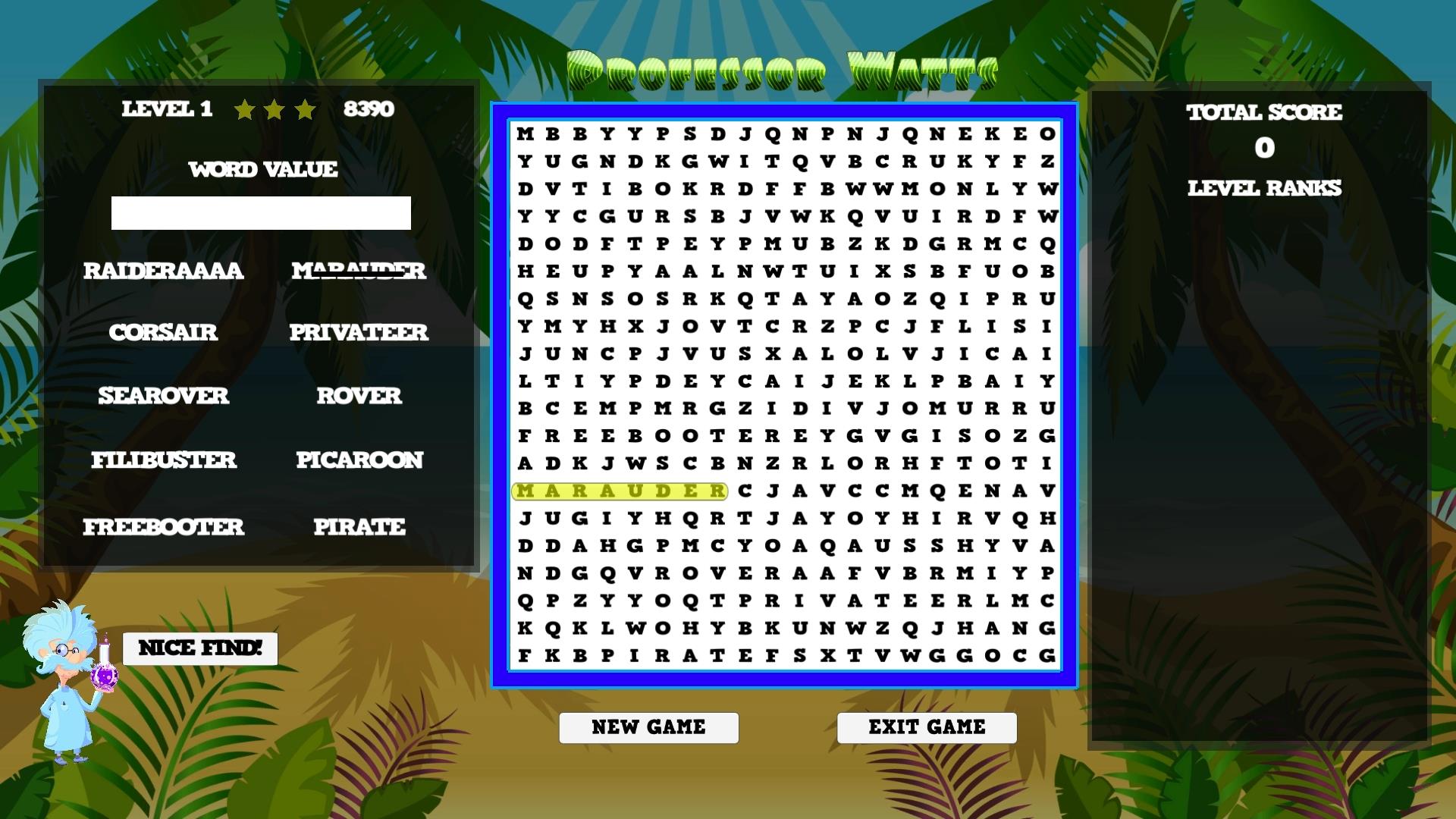 Professor Watts Word Search: Pirates Life screenshot 5