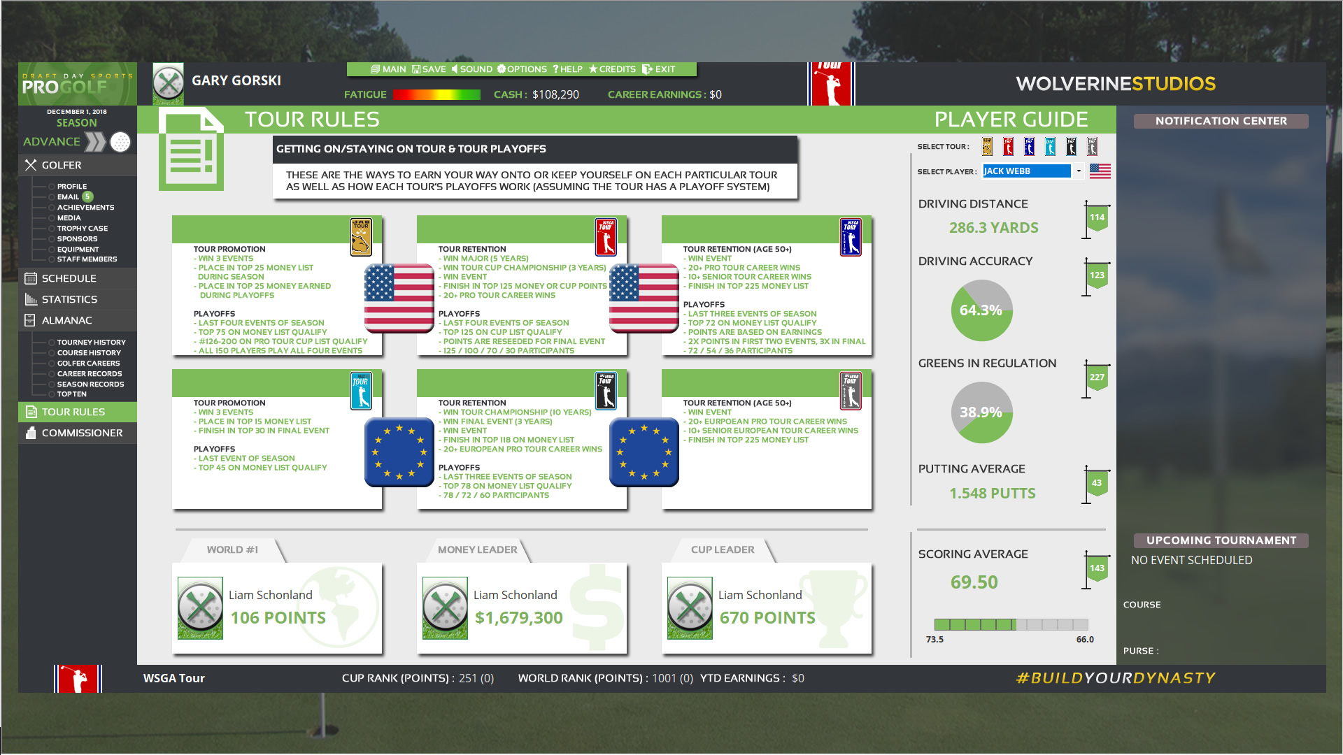 Draft Day Sports: Pro Golf screenshot 5