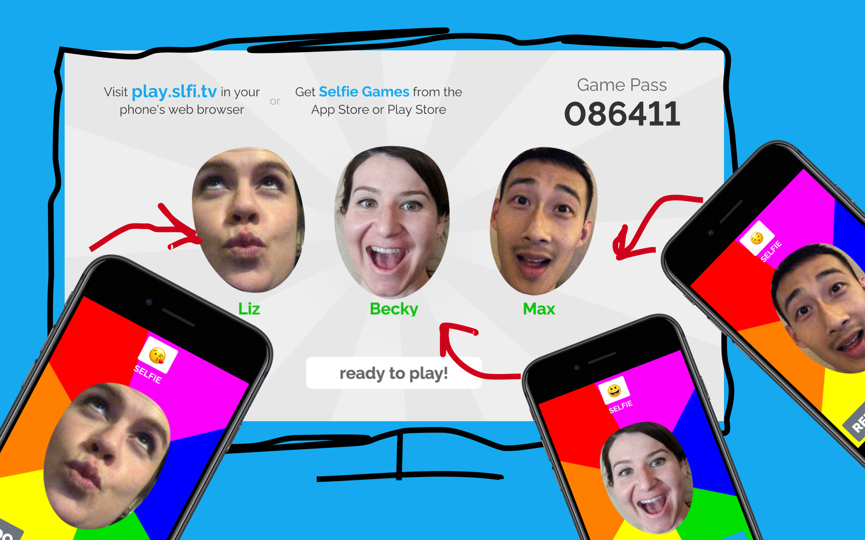 Selfie Games [TV]: A Multiplayer Couch Party Game screenshot 1
