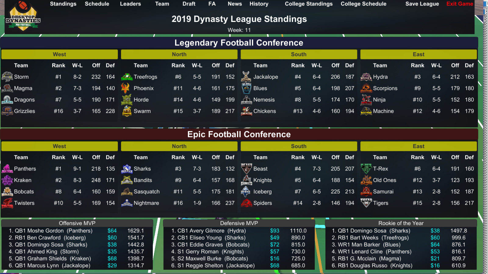 Desktop Dynasties: Pro Football screenshot 3