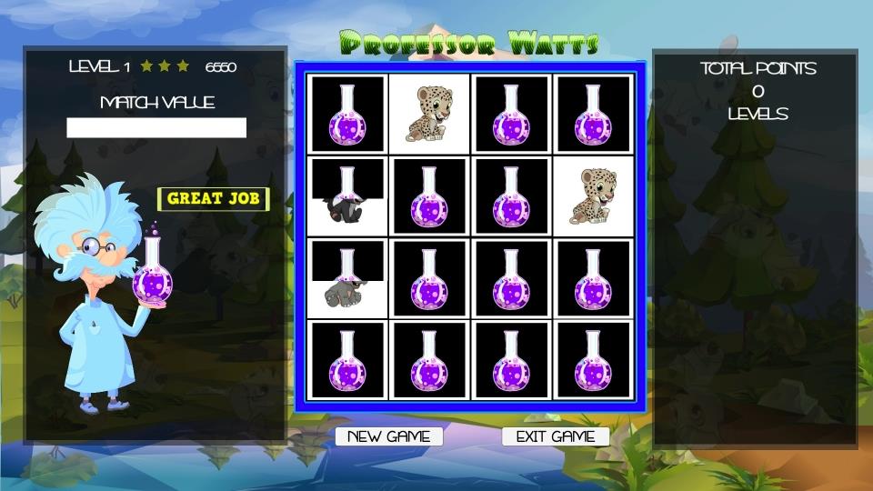 Professor Watts Memory Match: Cute Animals screenshot 3