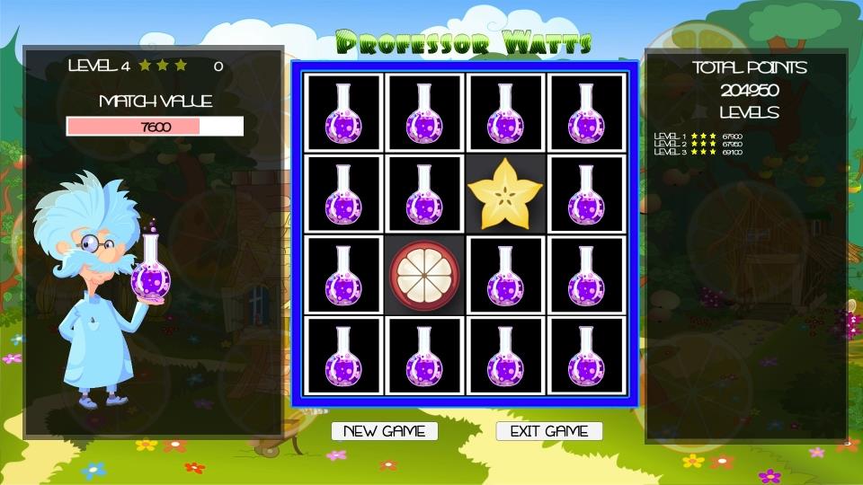 Professor Watts Memory Match: Fresh Fruit screenshot 1