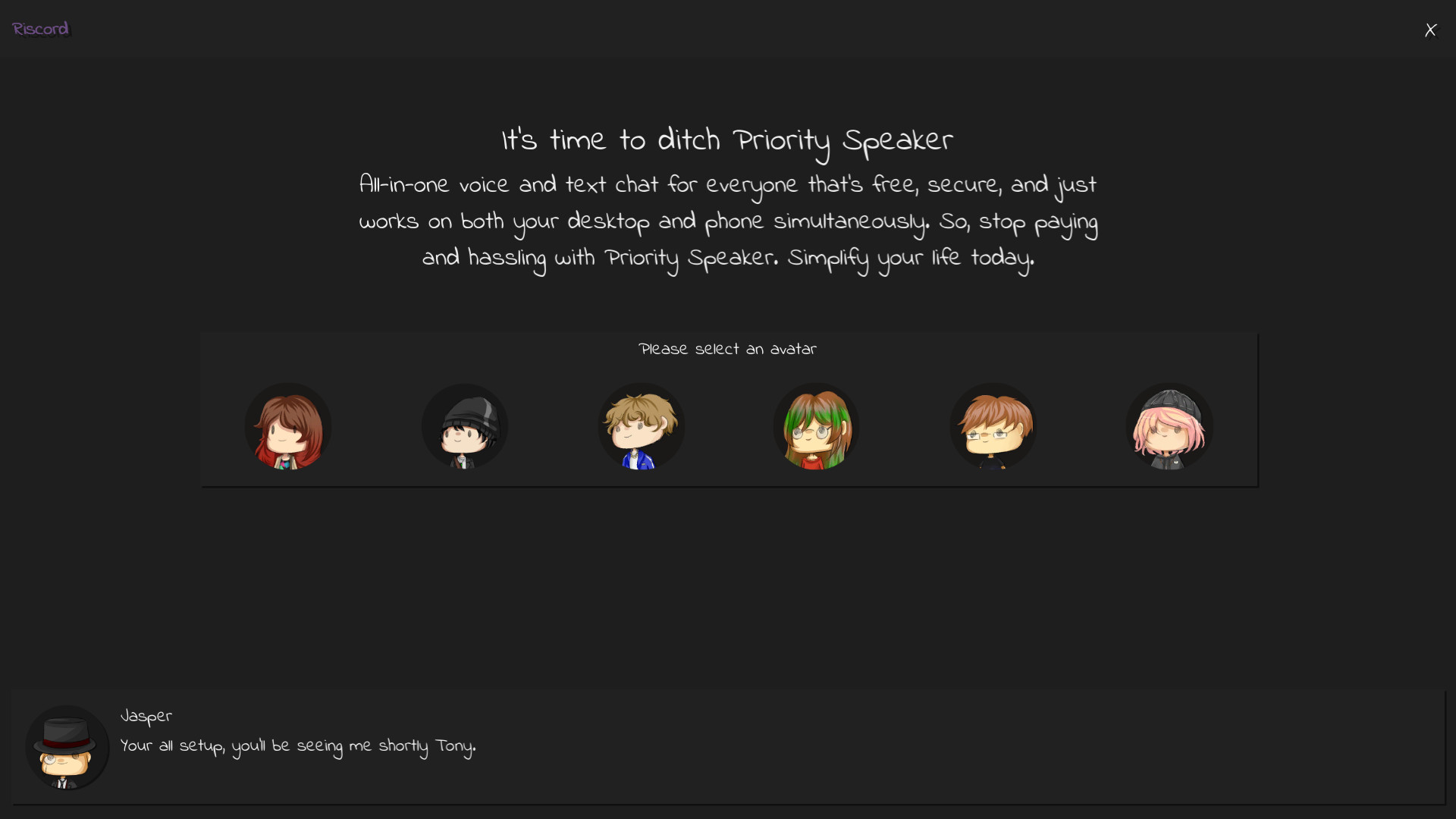 Riscord screenshot 2