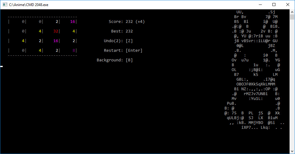 CMD 2048 screenshot 1
