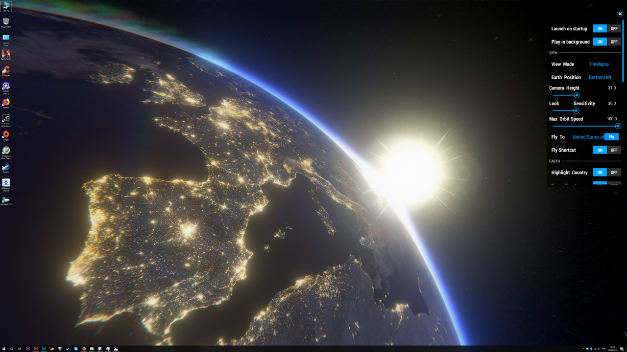 3D Earth Time Lapse PC Live Wallpaper screenshot 7