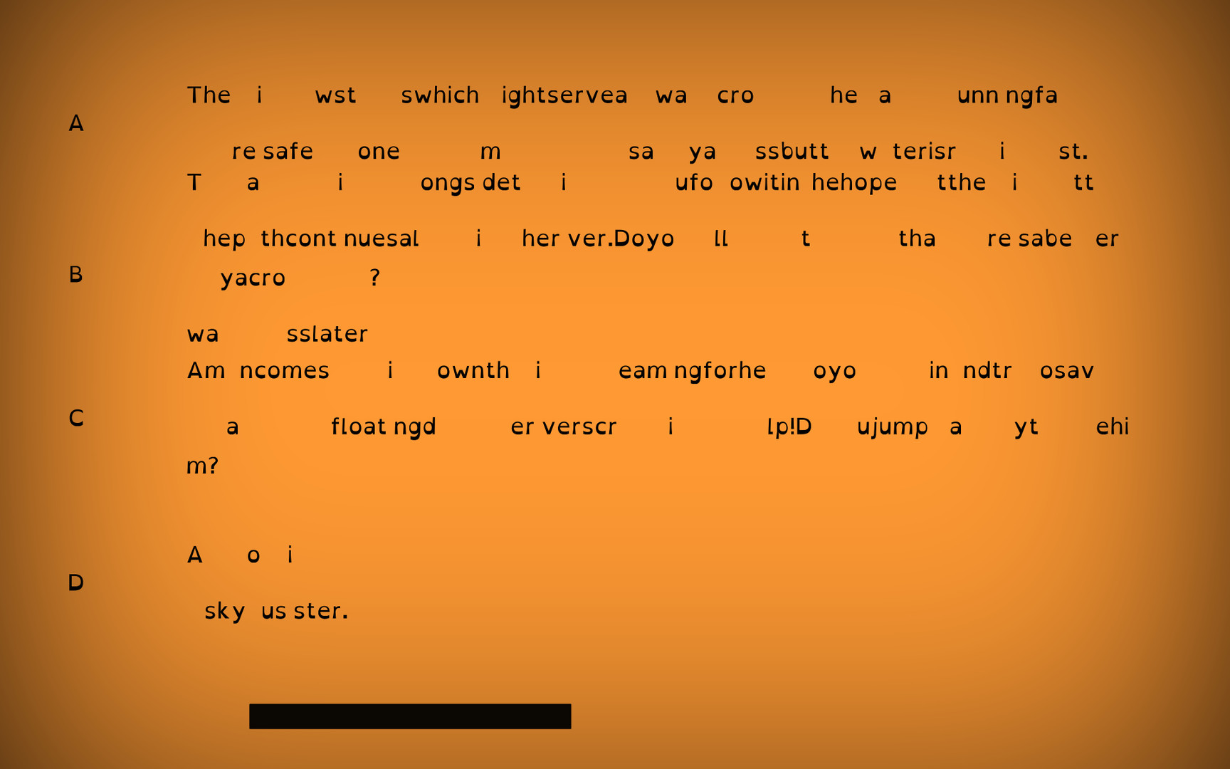 A Familiar Fairytale Dyslexic Text Based Adventure screenshot 4