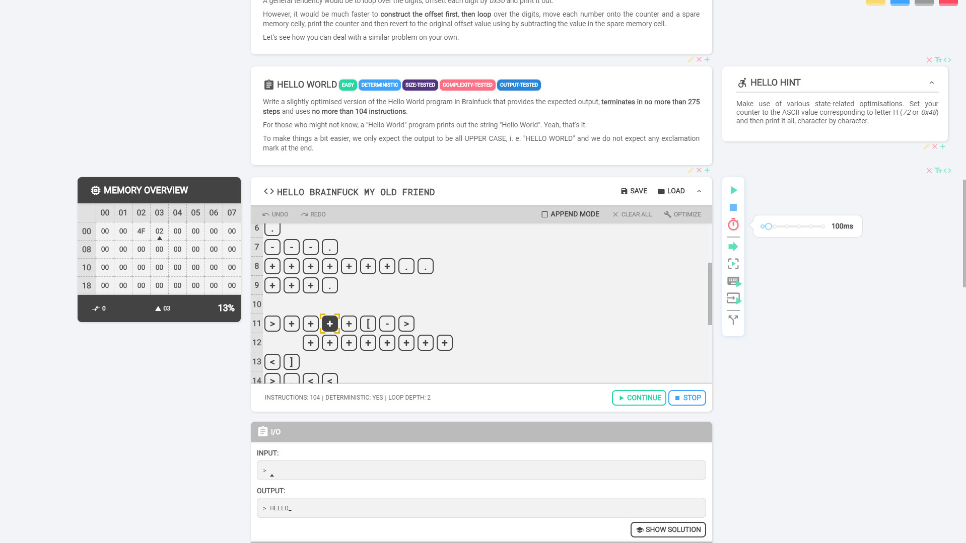 Brainfuck screenshot 3