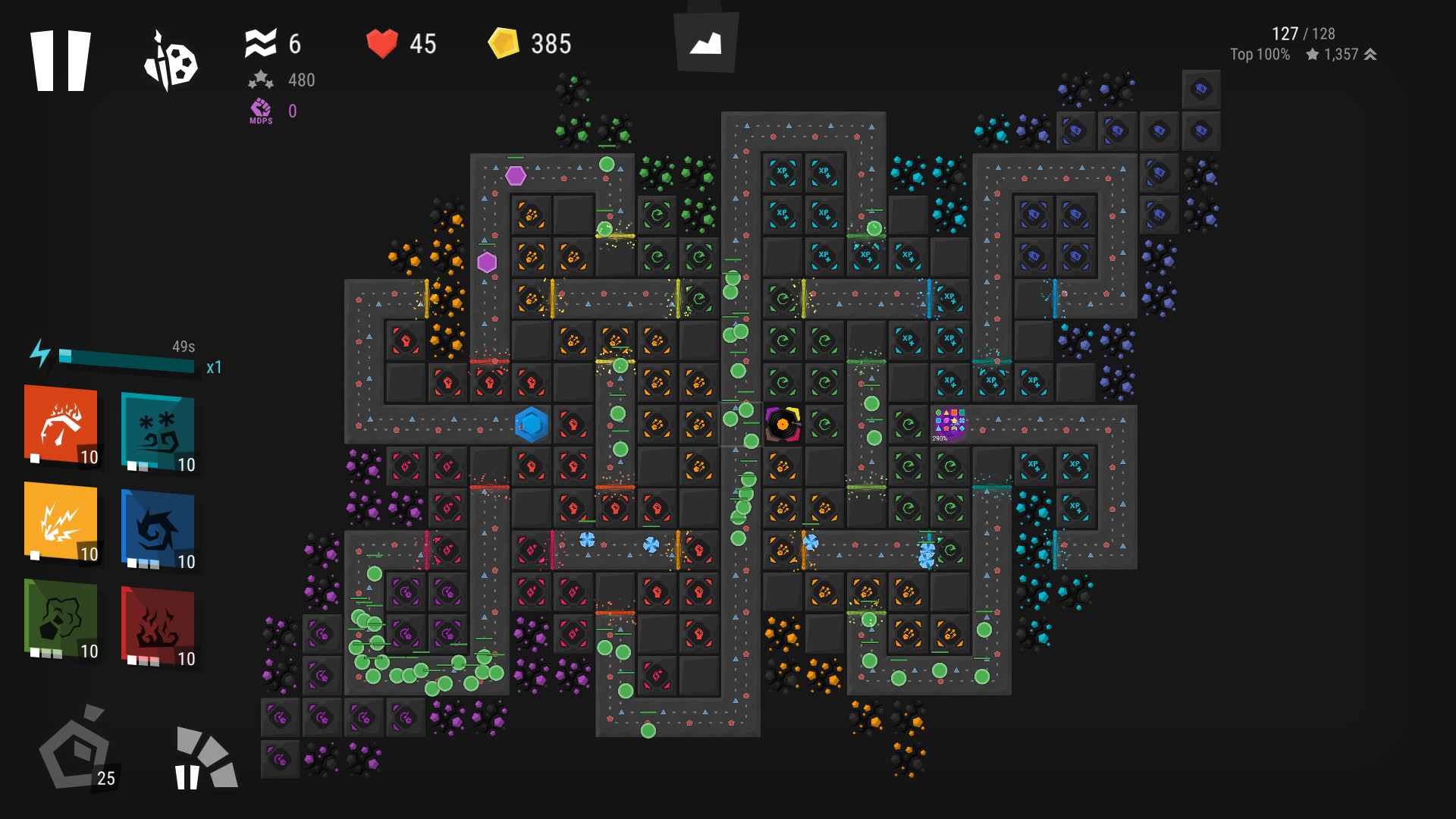 Infinitode 2 - Infinite Tower Defense screenshot 1