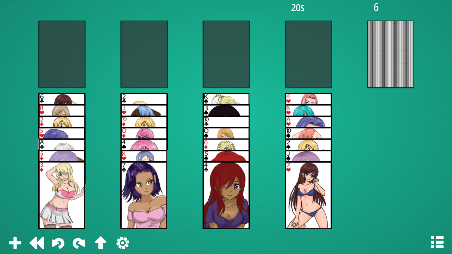 Anime Babes: Solitaire screenshot 1