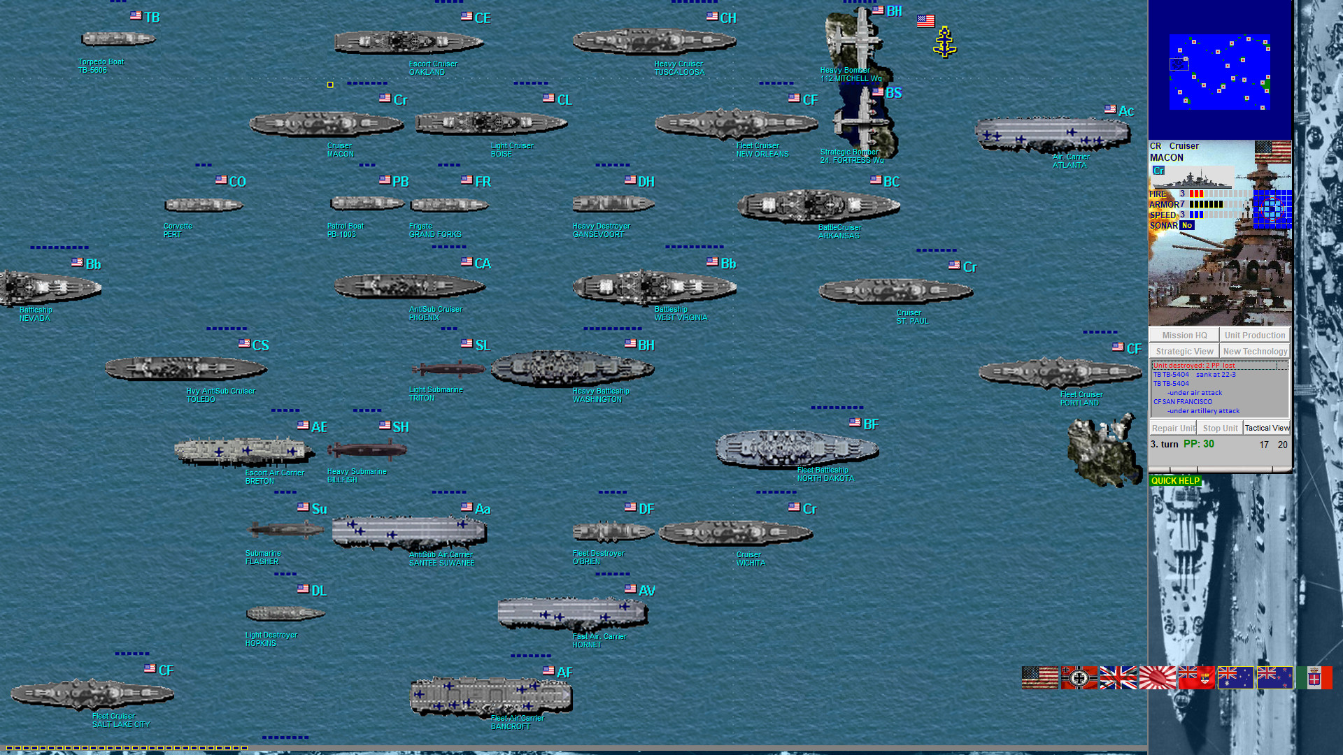 Battleships and Carriers - WW2 Battleship Game screenshot 8