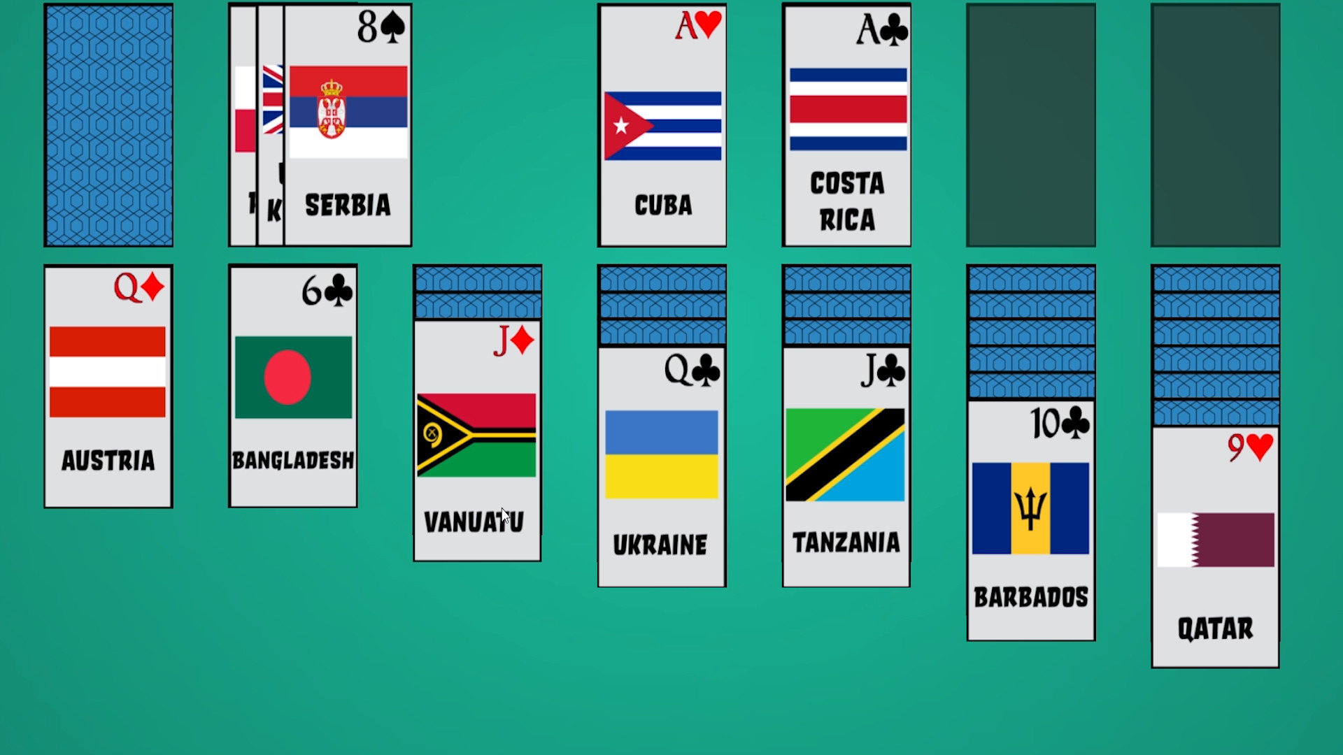 Solitaire: Learn the Flags! screenshot 5