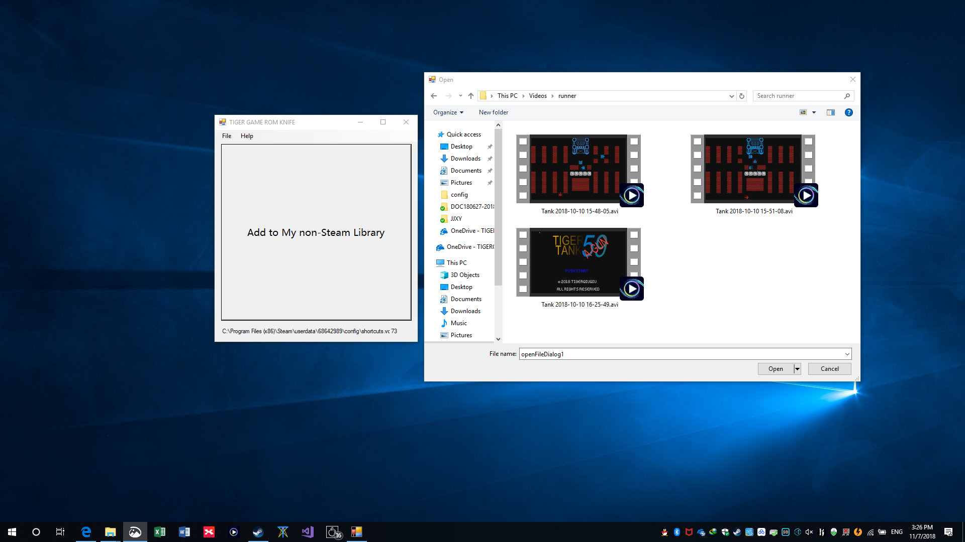 TIGER GAME ROM KNIFE screenshot 2