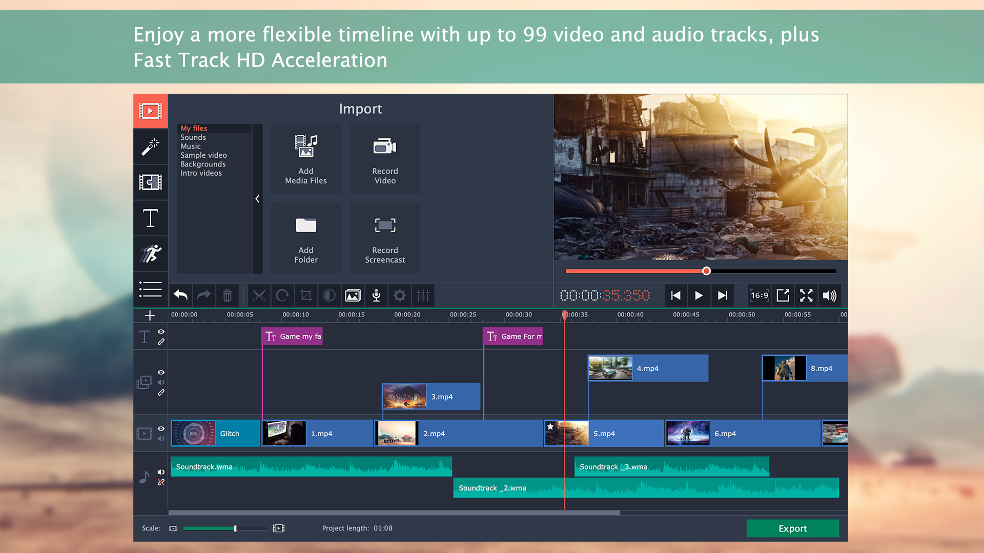 Movavi Video Editor 15 Plus - Video Editing Software screenshot 1