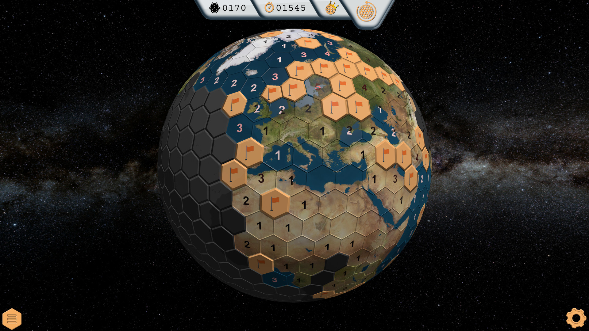 Globesweeper screenshot 1