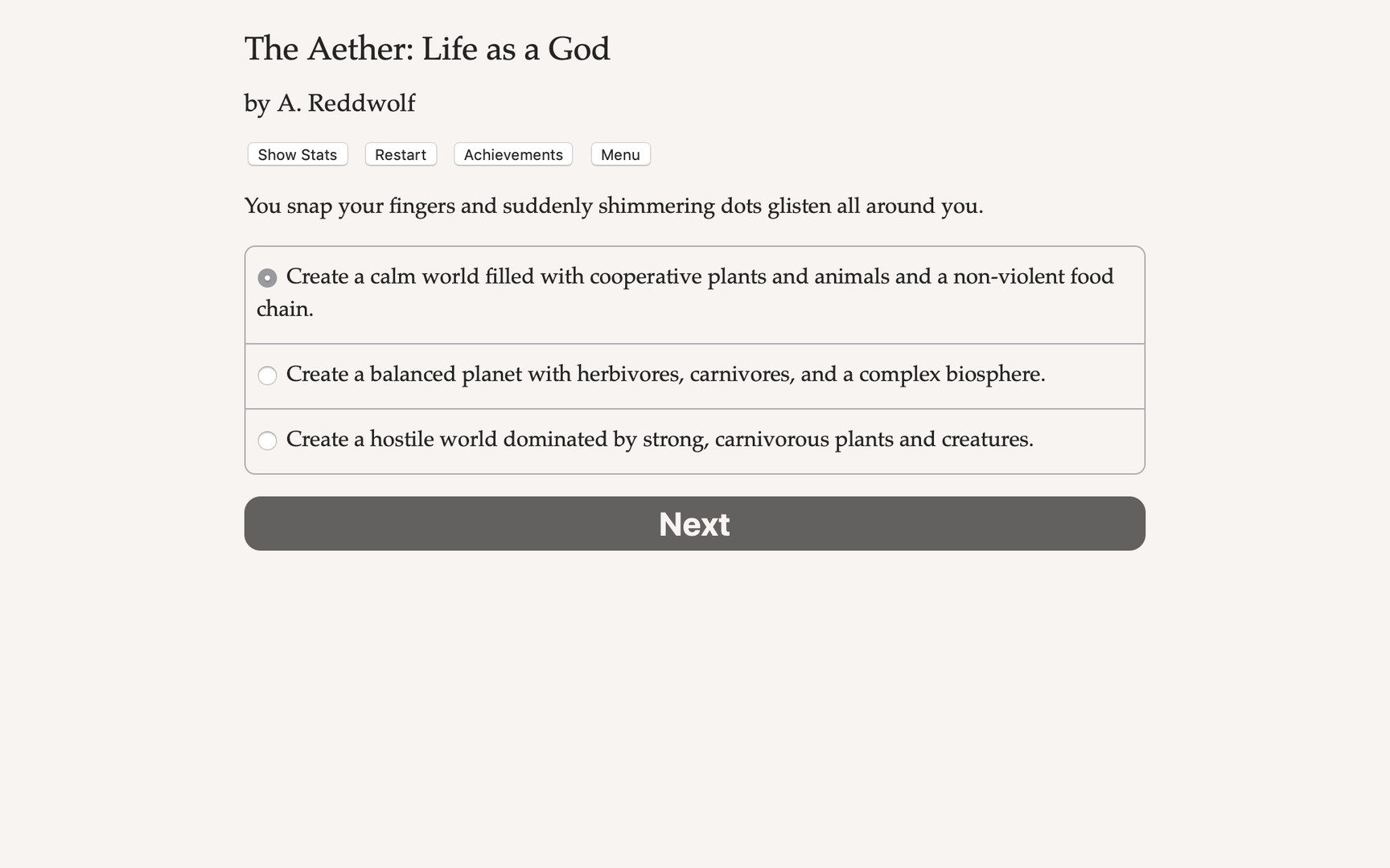 The Aether: Life as a God screenshot 1