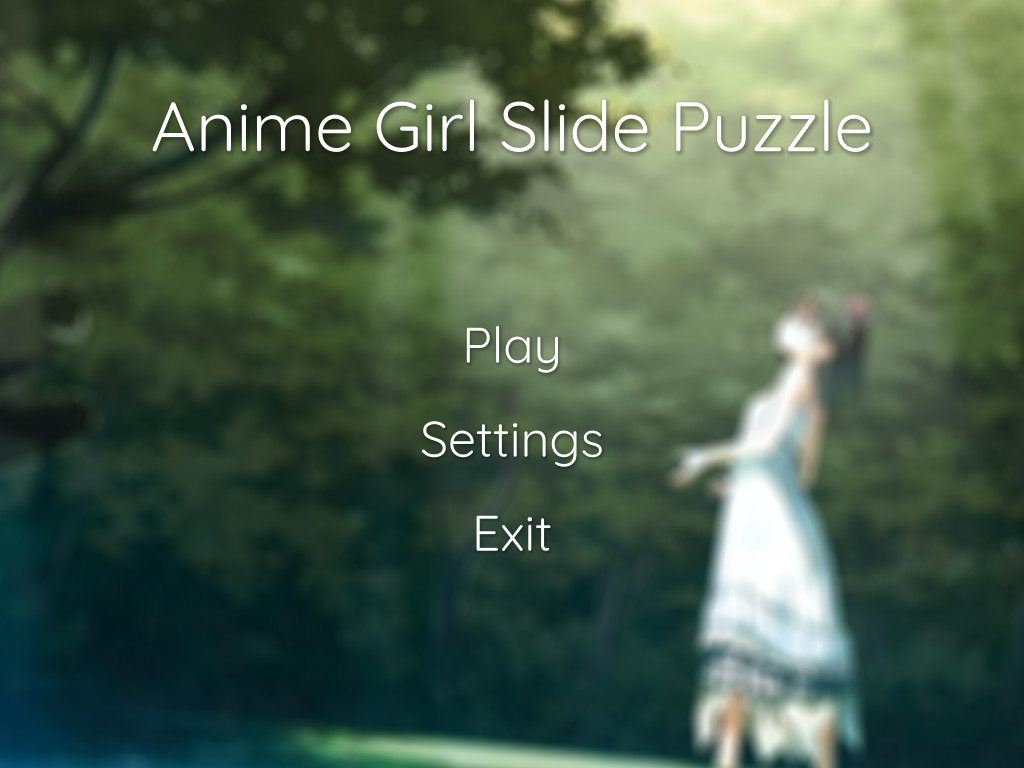 Anime Girl Slide Puzzle screenshot 1