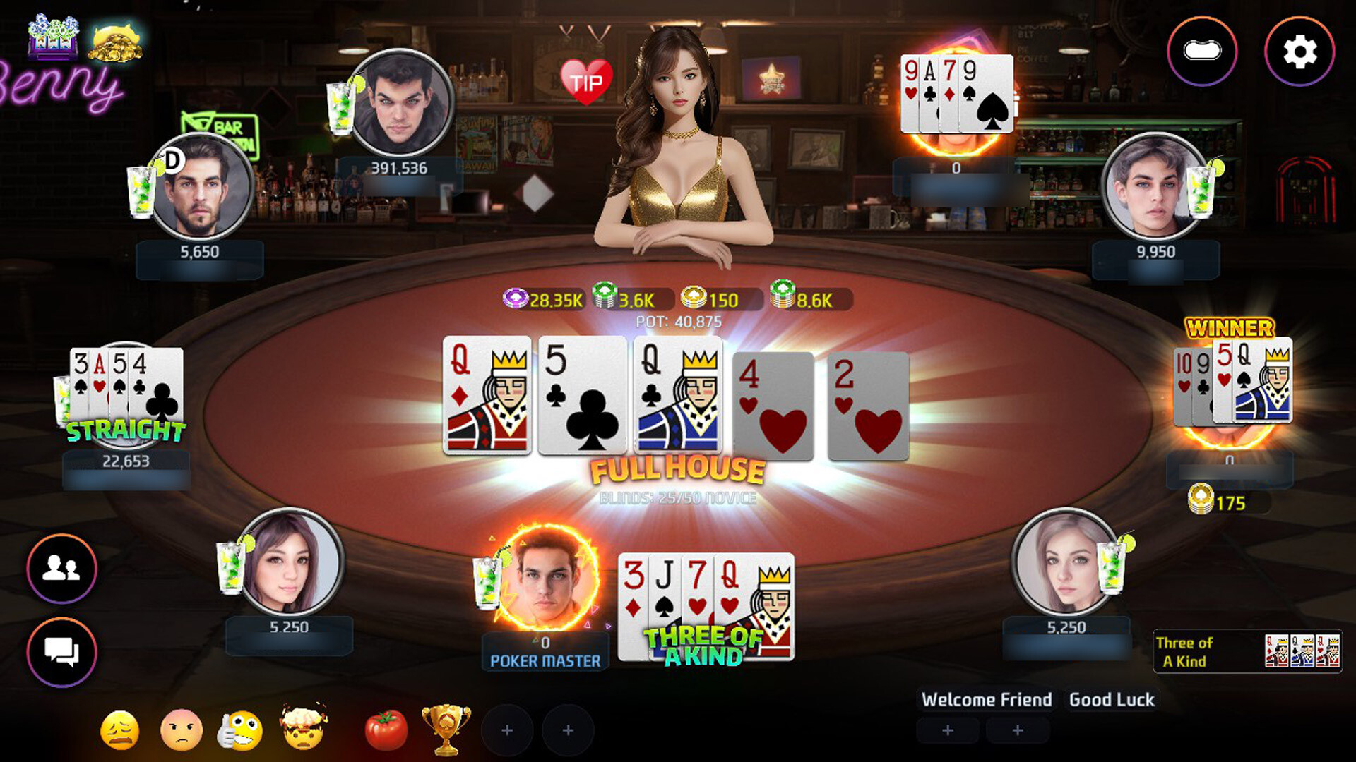 Poker Master - Texas Hold'em, Roulette, Blackjack, Baccarat, Omaha, Slots, Teen Patti, Mahjong, Landlord, Showhand, Bullfighting, Chinese poker screenshot 1