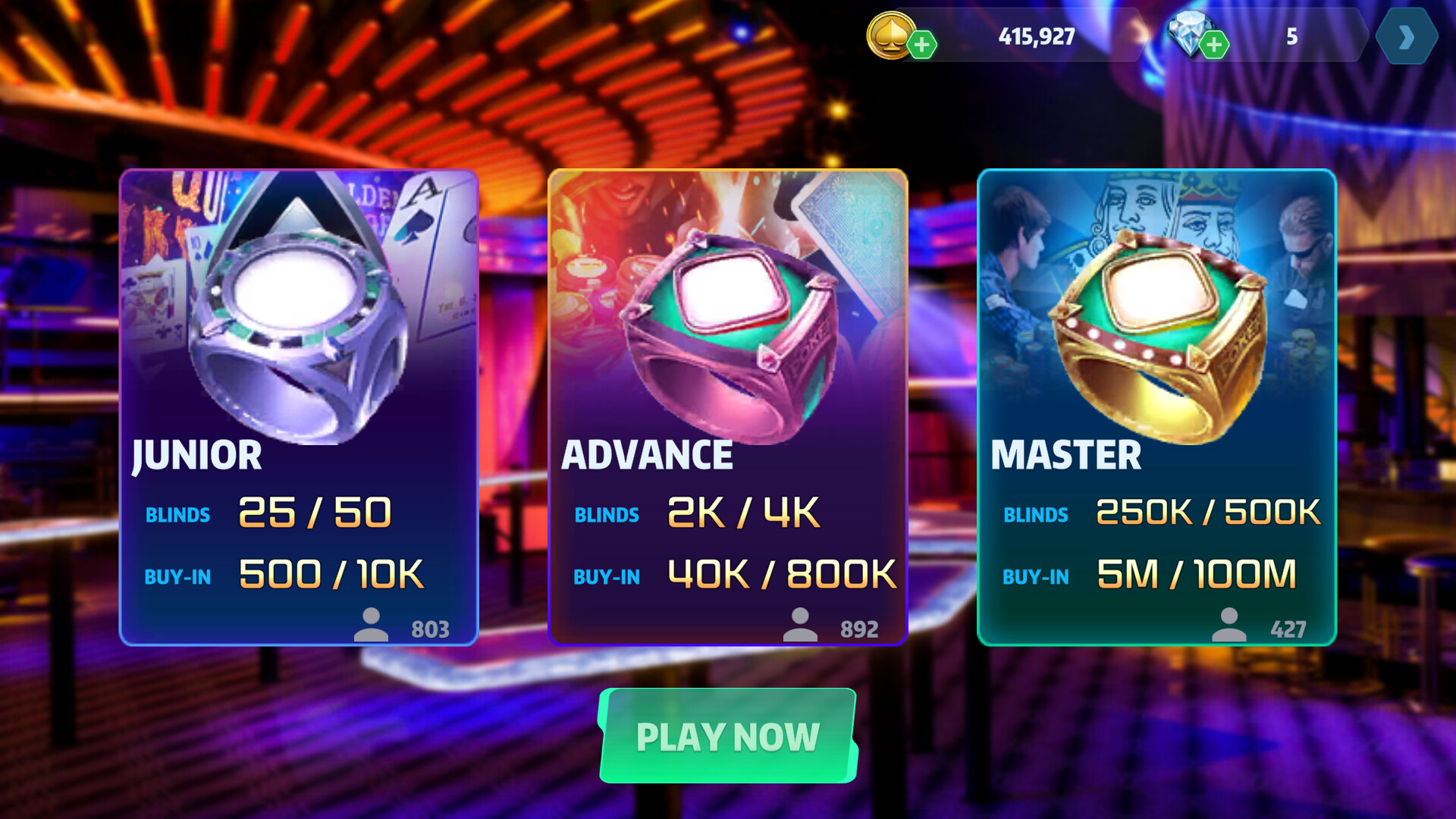Poker Master - Texas Hold'em, Roulette, Blackjack, Baccarat, Omaha, Slots, Teen Patti, Mahjong, Landlord, Showhand, Bullfighting, Chinese poker screenshot 9